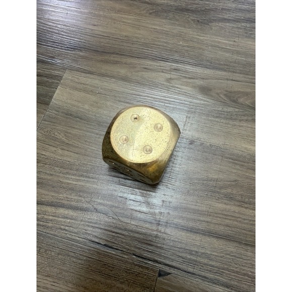 Other - Solid Brass Dice 2" Paper Weight Decorative Collectible Hand Cast Bomel Collecti